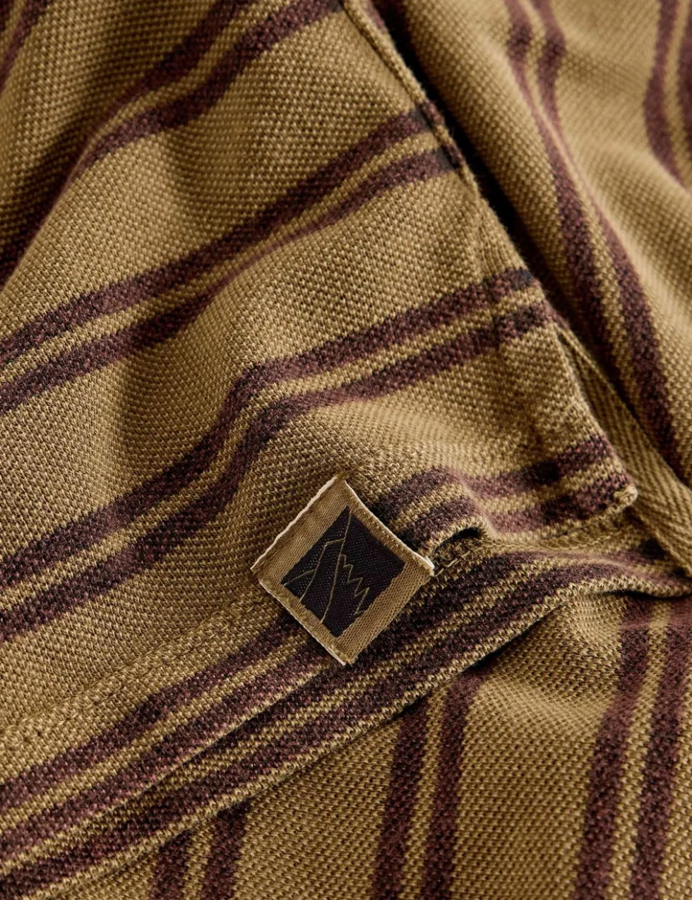 Pure Cotton Striped Polo Shirt