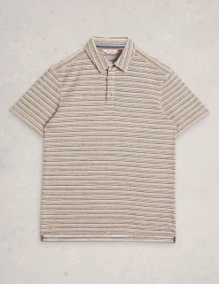Pure Cotton Striped Polo Shirt