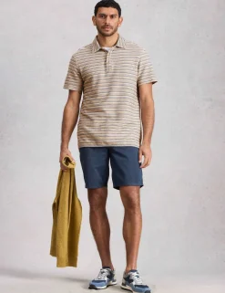 Pure Cotton Striped Polo Shirt