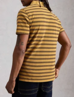 Pure Cotton Striped Polo Shirt