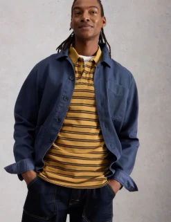 Pure Cotton Striped Polo Shirt