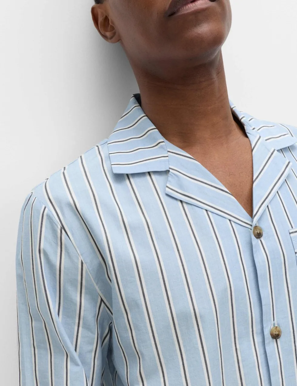 Pure Cotton Striped Pyjama Top