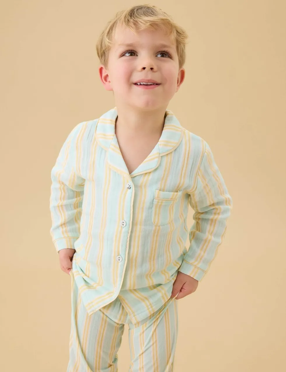 Pure Cotton Striped Pyjamas (0-8 Yrs)
