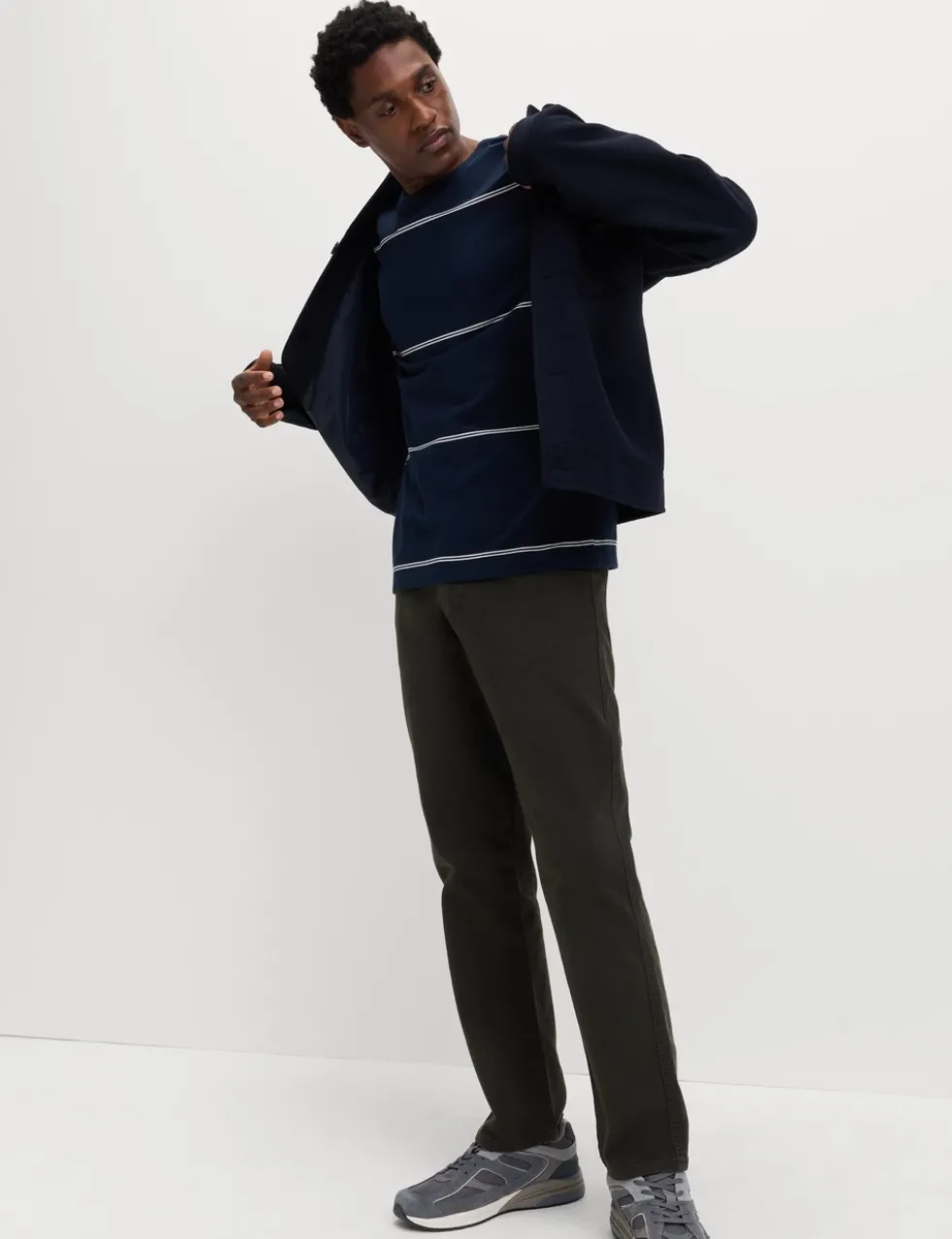 Pure Cotton Striped Relaxed Crew Neck T-Shirt