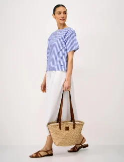 Pure Cotton Striped Relaxed Blouse