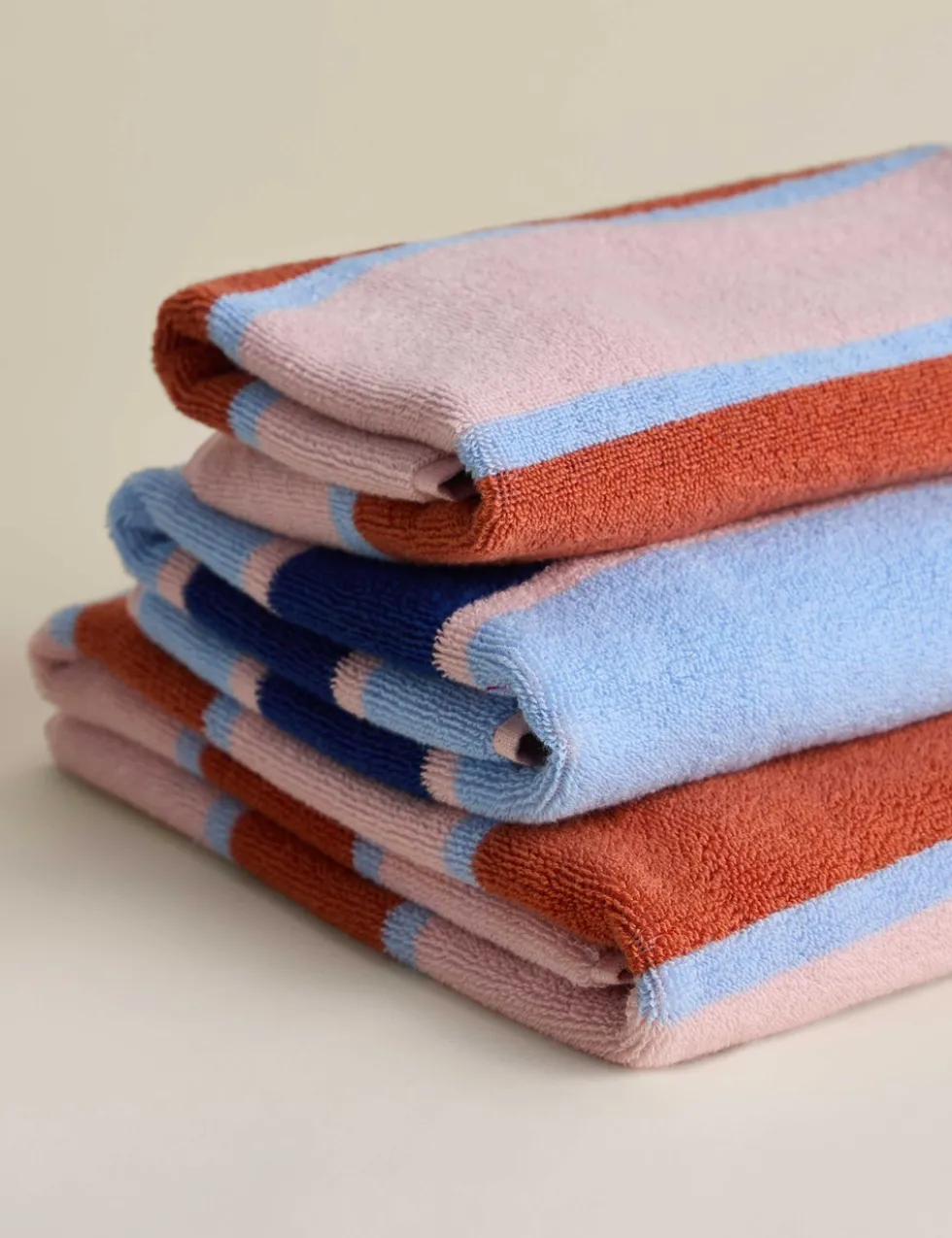 Pure Cotton Striped Reversible Towel