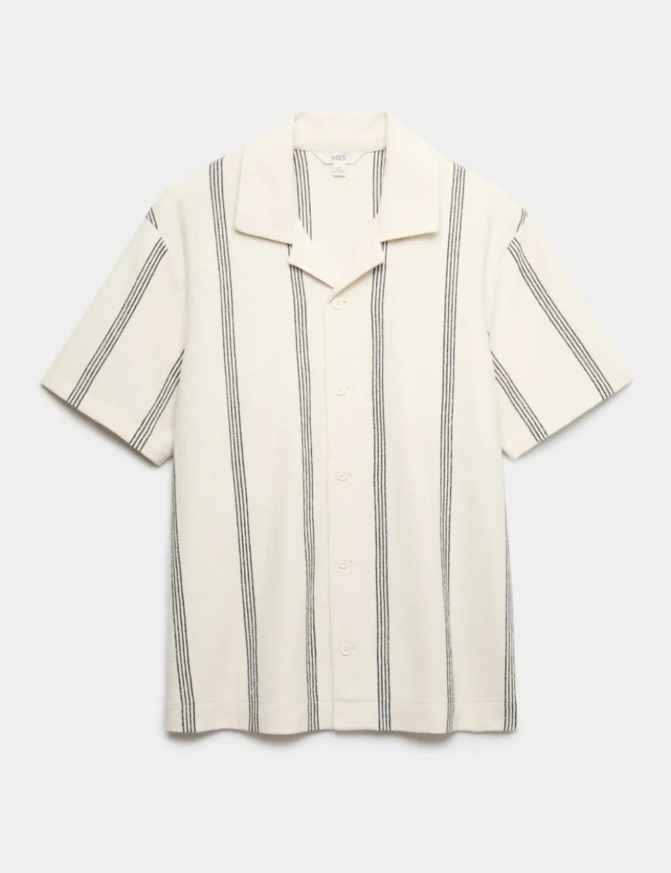 Pure Cotton Striped Revere Polo Shirt