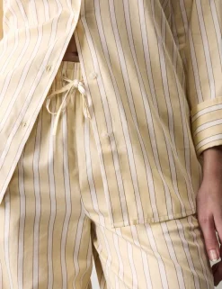 Pure Cotton Striped Revere Pyjama Set