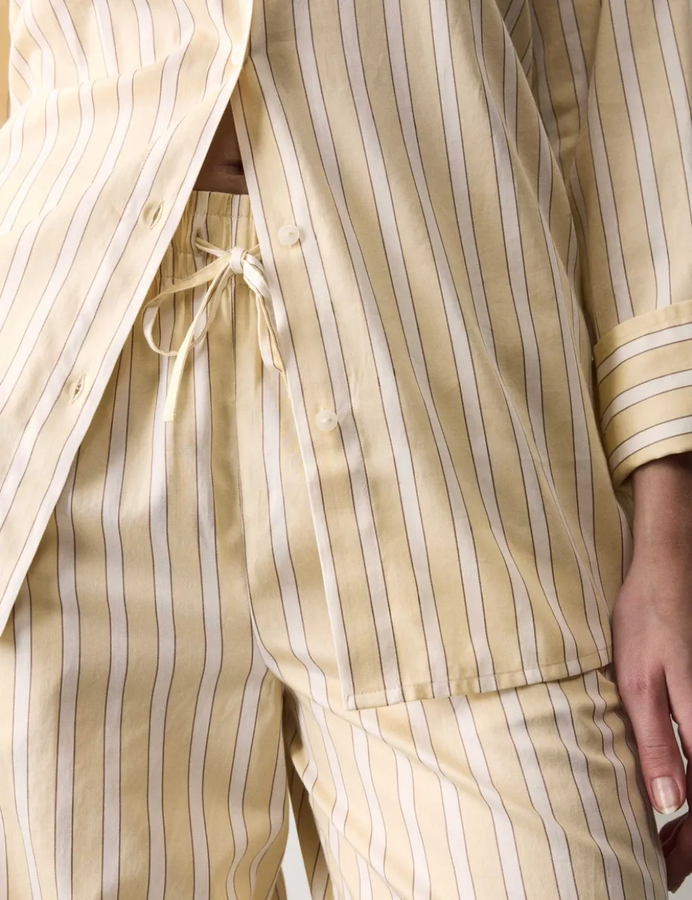 Pure Cotton Striped Revere Pyjama Set