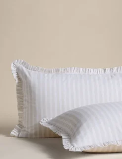Pure Cotton Striped Ruffle Bedding Set