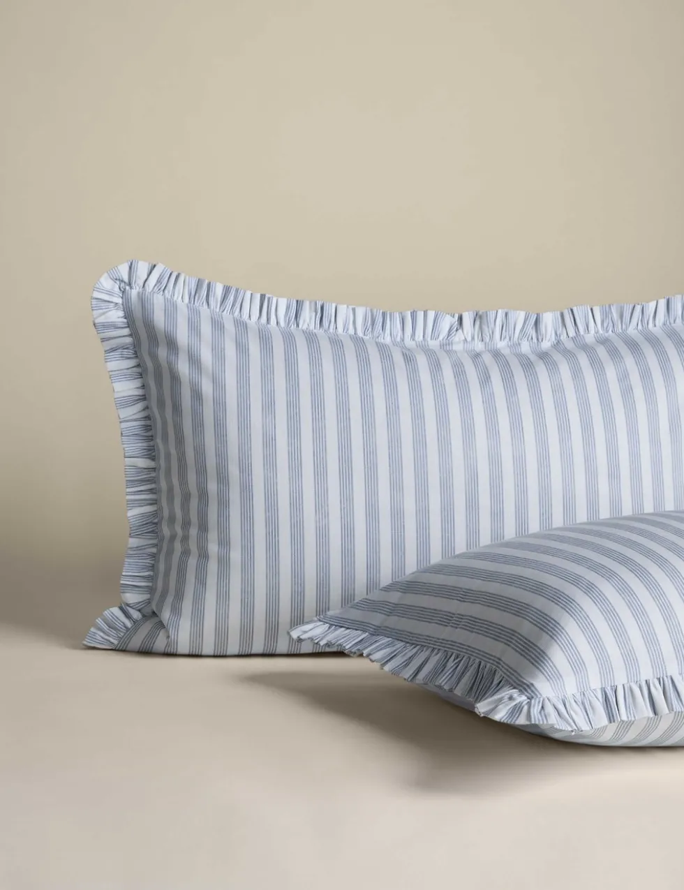 Pure Cotton Striped Ruffle Bedding Set