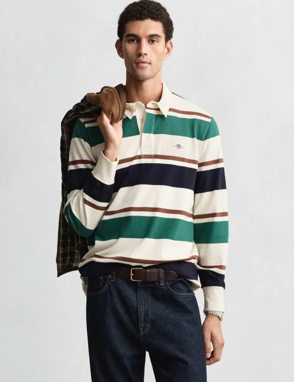 Pure Cotton Striped Rugby Shirt
