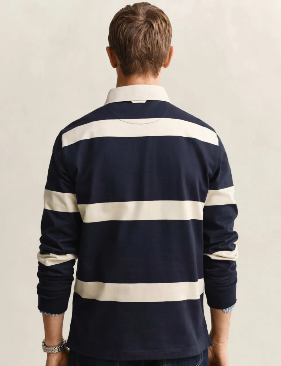 Pure Cotton Striped Rugby Shirt