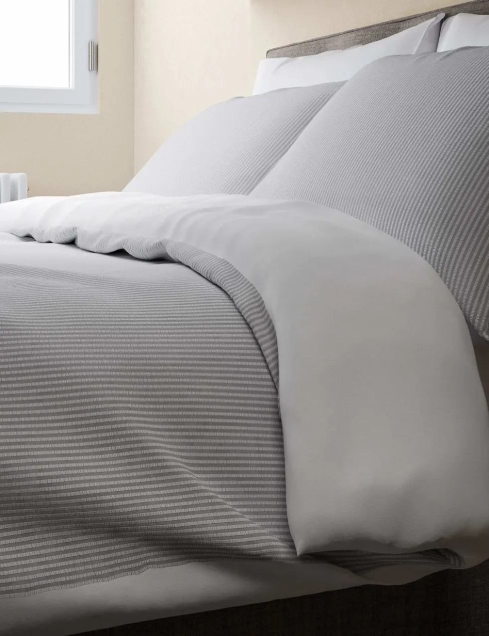 Pure Cotton Striped Seersucker Bedding Set