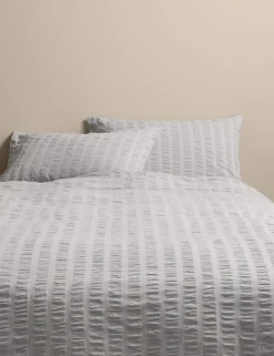 Pure Cotton Striped Seersucker Bedding Set