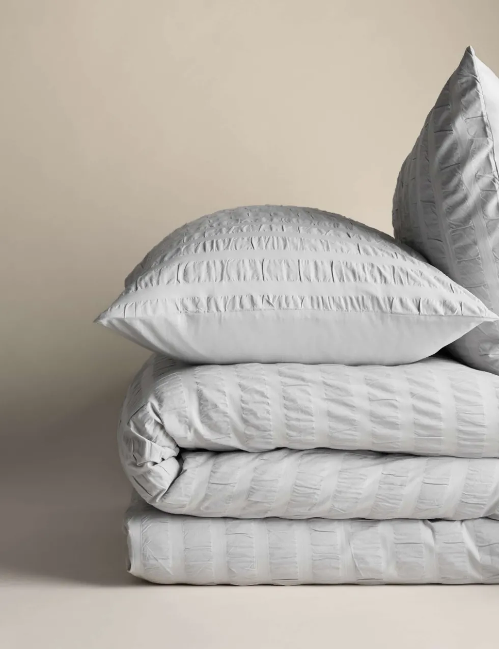 Pure Cotton Striped Seersucker Bedding Set