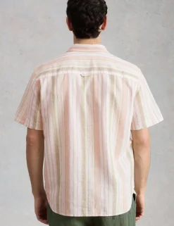 Pure Cotton Striped Short Sleeve Shirt