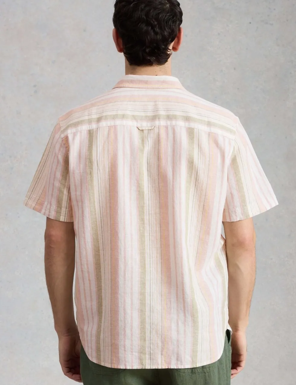Pure Cotton Striped Short Sleeve Shirt