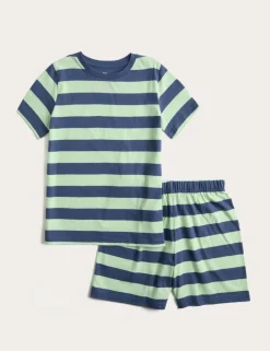 Pure Cotton Striped Short Pyjamas (1-16 Yrs)