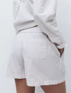 Pure Cotton Striped Shortie Set