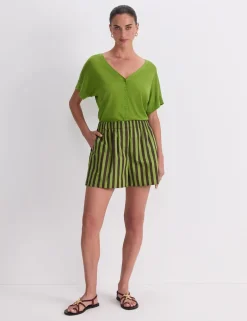 Pure Cotton Striped Shorts
