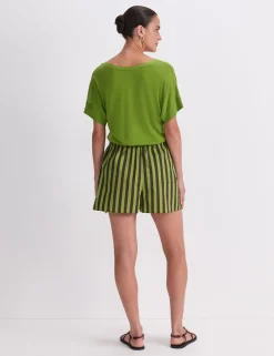 Pure Cotton Striped Shorts
