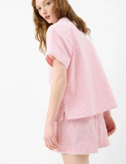 Pure Cotton Striped Shortie Set