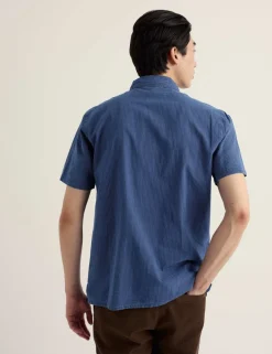 Pure Cotton Striped Short Sleeve Shirt