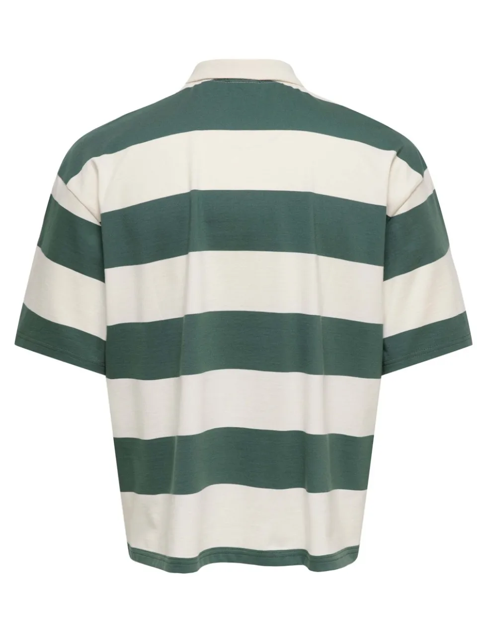 Pure Cotton Striped Short Sleeve Rugby Shirt