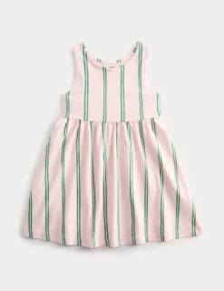 Pure Cotton Striped Sleeveless Dress (2-8 Yrs)