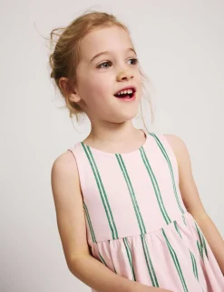 Pure Cotton Striped Sleeveless Dress (2-8 Yrs)