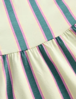 Pure Cotton Striped Sleeveless Dress (2-8 Yrs)