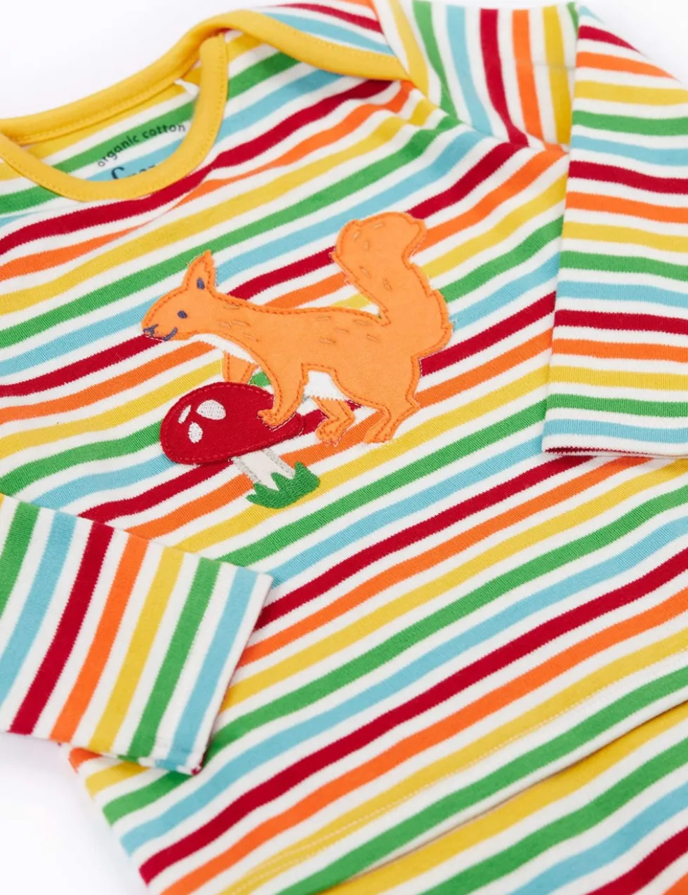 Pure Cotton Striped Squirrel Sleepsuit (0-18 Mths)