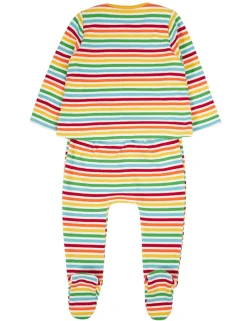 Pure Cotton Striped Squirrel Sleepsuit (0-18 Mths)