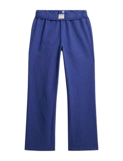 Pure Cotton Striped Straight Leg Trousers