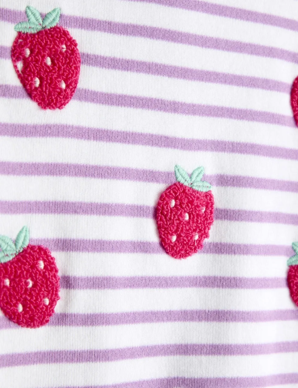 Pure Cotton Striped Strawberry T-Shirt (6 Mths-9 Yrs)