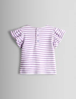 Pure Cotton Striped Strawberry T-Shirt (6 Mths-9 Yrs)