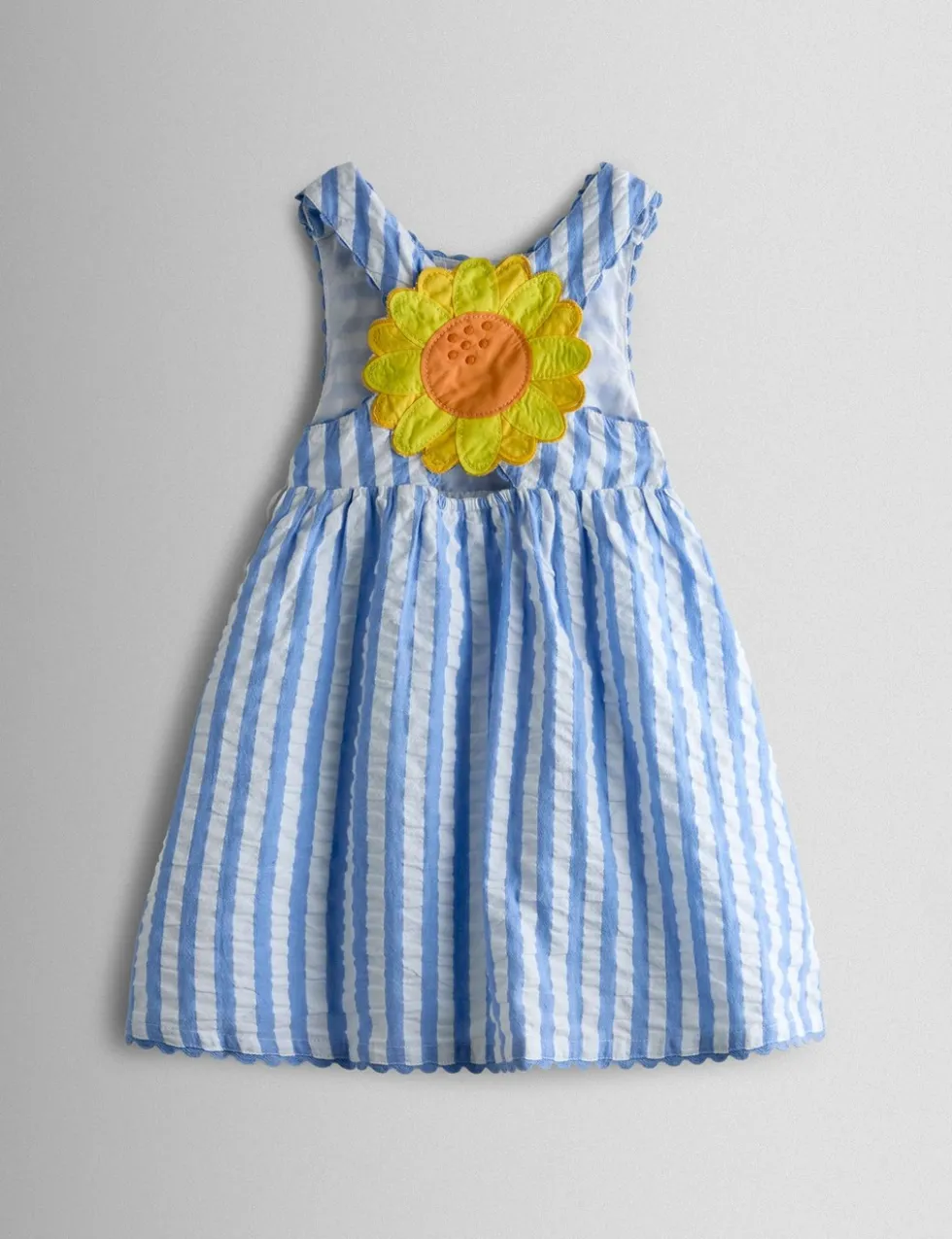 Pure Cotton Striped Sunflower Dress (6 Mths-9 Yrs)