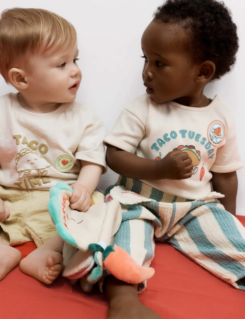 Pure Cotton Striped Taco Tuesday Trousers (0-5 Yrs)