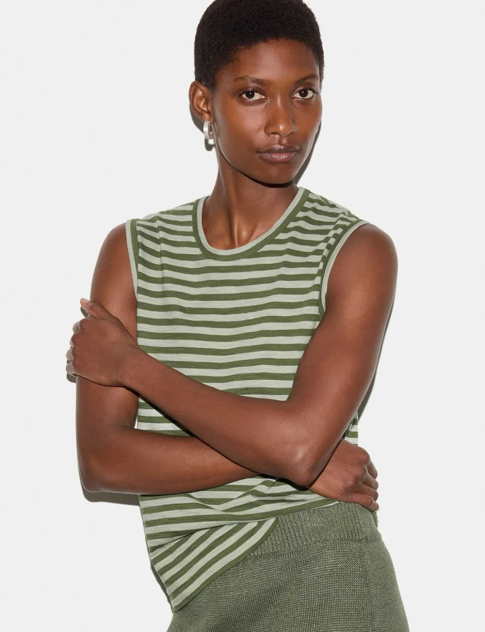 Pure Cotton Striped Tank Top