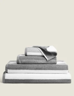 Pure Cotton Striped Textured Towel