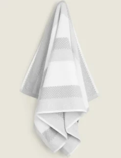 Pure Cotton Striped Textured Towel