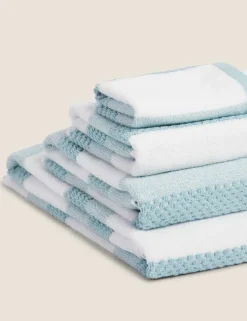 Pure Cotton Striped Textured Towel