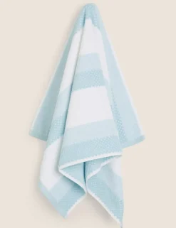 Pure Cotton Striped Textured Towel