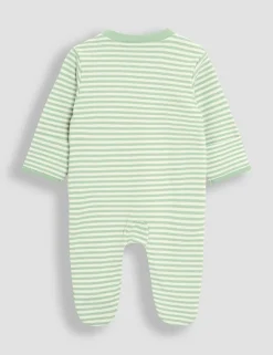 Pure Cotton Striped Tiger Sleepsuit (0-12 Mths)