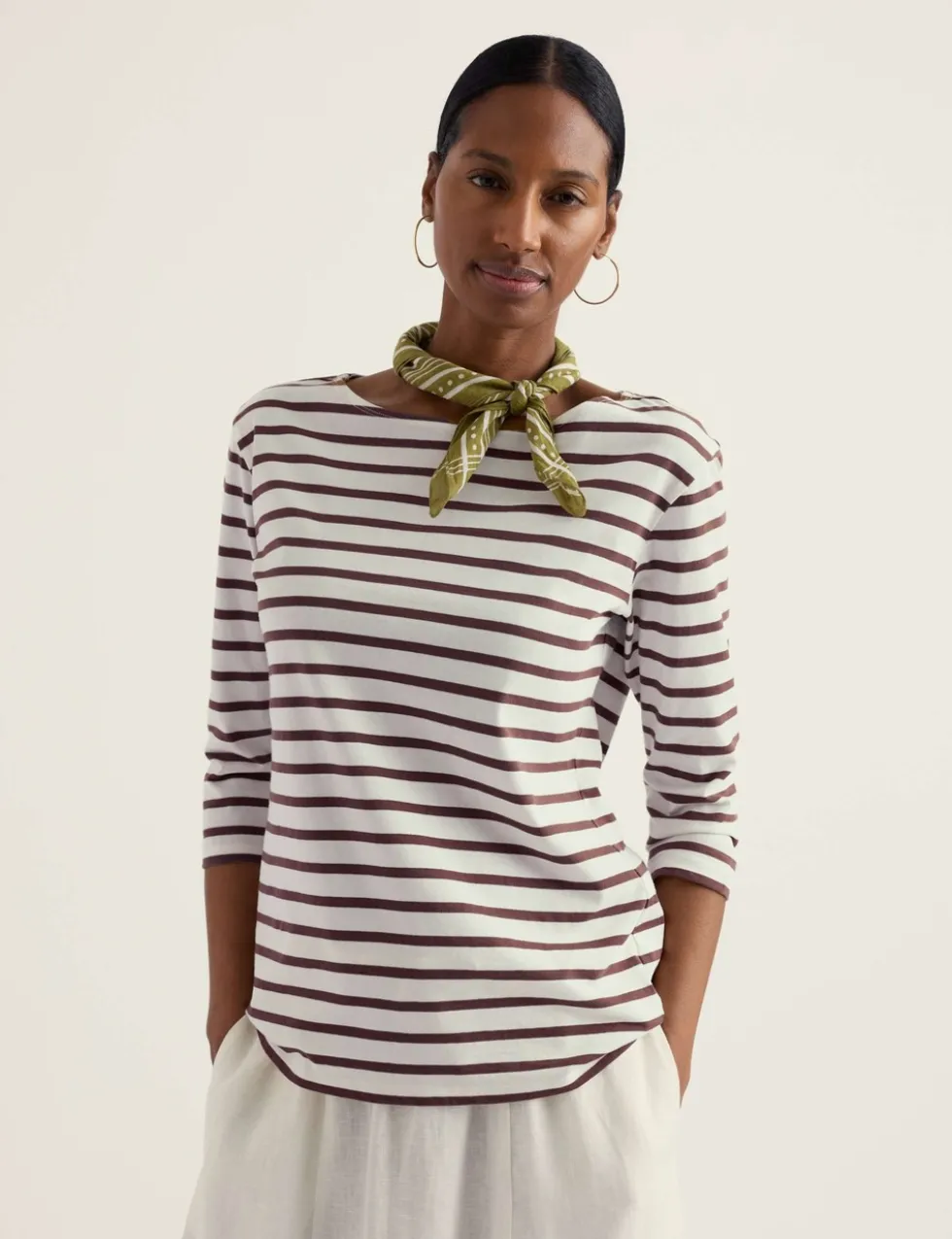 Pure Cotton Striped Top