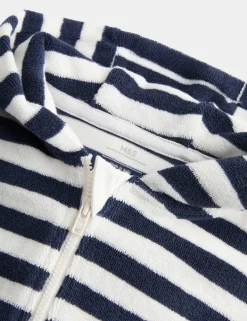 Pure Cotton Striped Towelling All in One (0-3 Yrs)