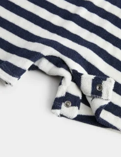 Pure Cotton Striped Towelling All in One (0-3 Yrs)