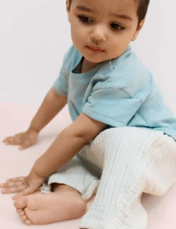 Pure Cotton Striped Trousers (0-5 Yrs)