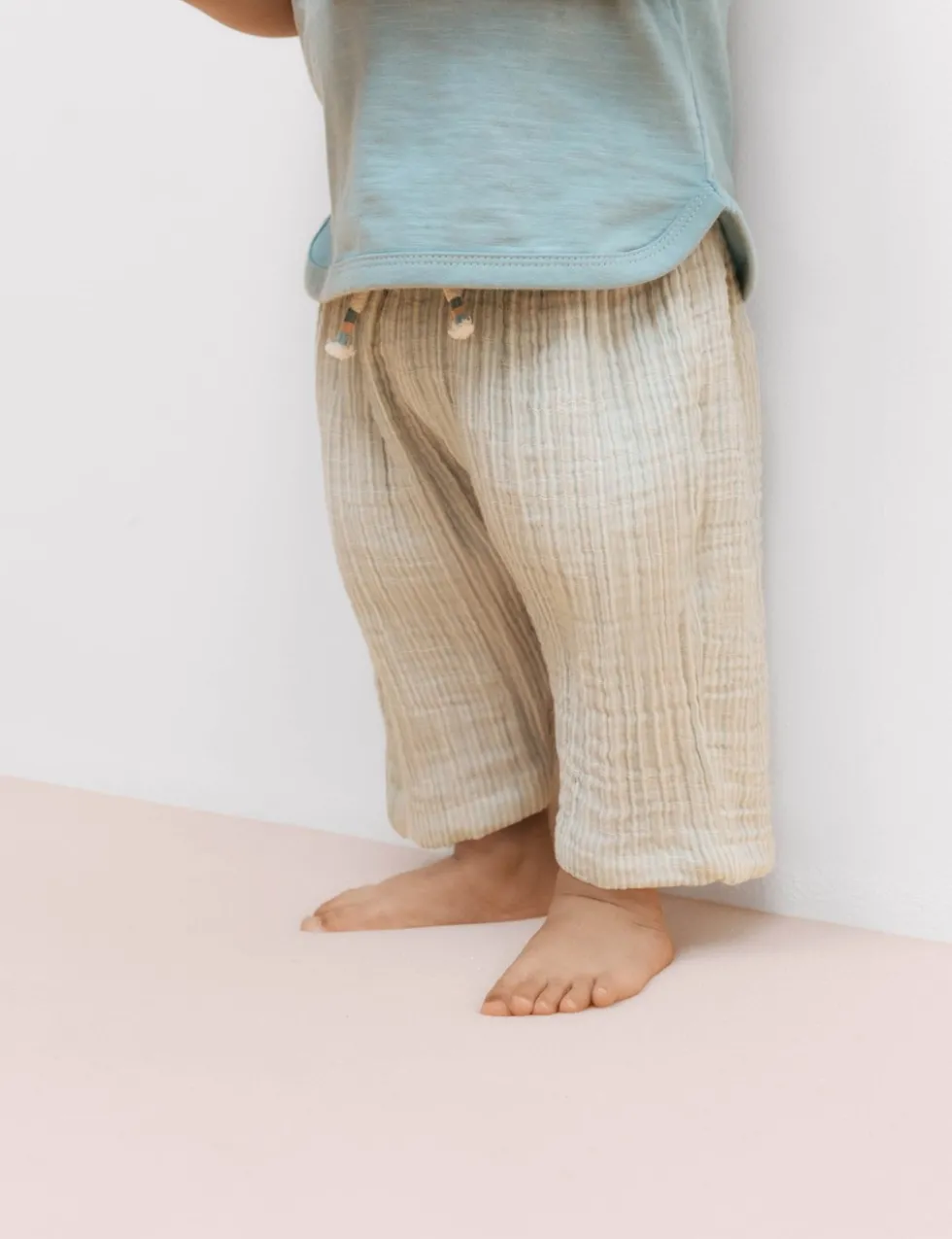Pure Cotton Striped Trousers (0-5 Yrs)